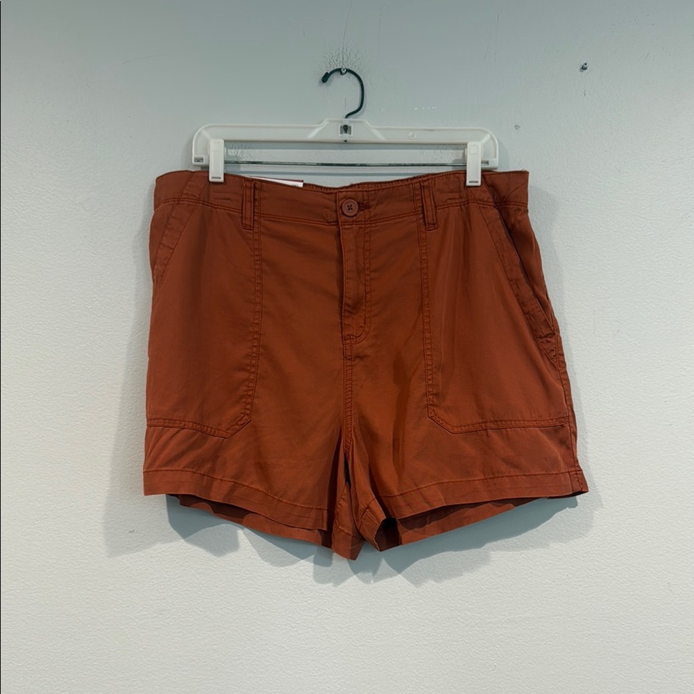 Social Standard by Sanctuary Fortune Tencel Shorts in Rust - Size Extra Large